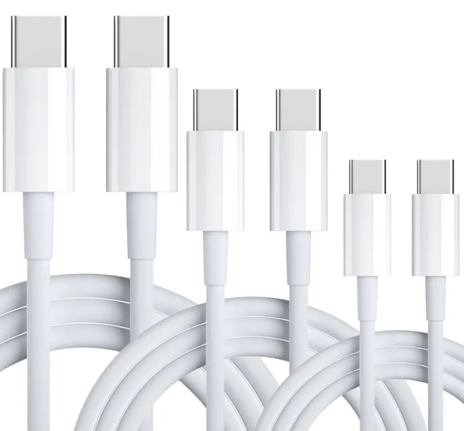 Xtellar Set De 3 Cables (c-c) De Carga Rápida Premium Para Iphone  Samsung Y Huawei