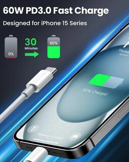 Foto 2 | Xtellar Set De 3 Cables (c-c) De Carga Rápida Premium Para Iphone Samsung Y Huawei