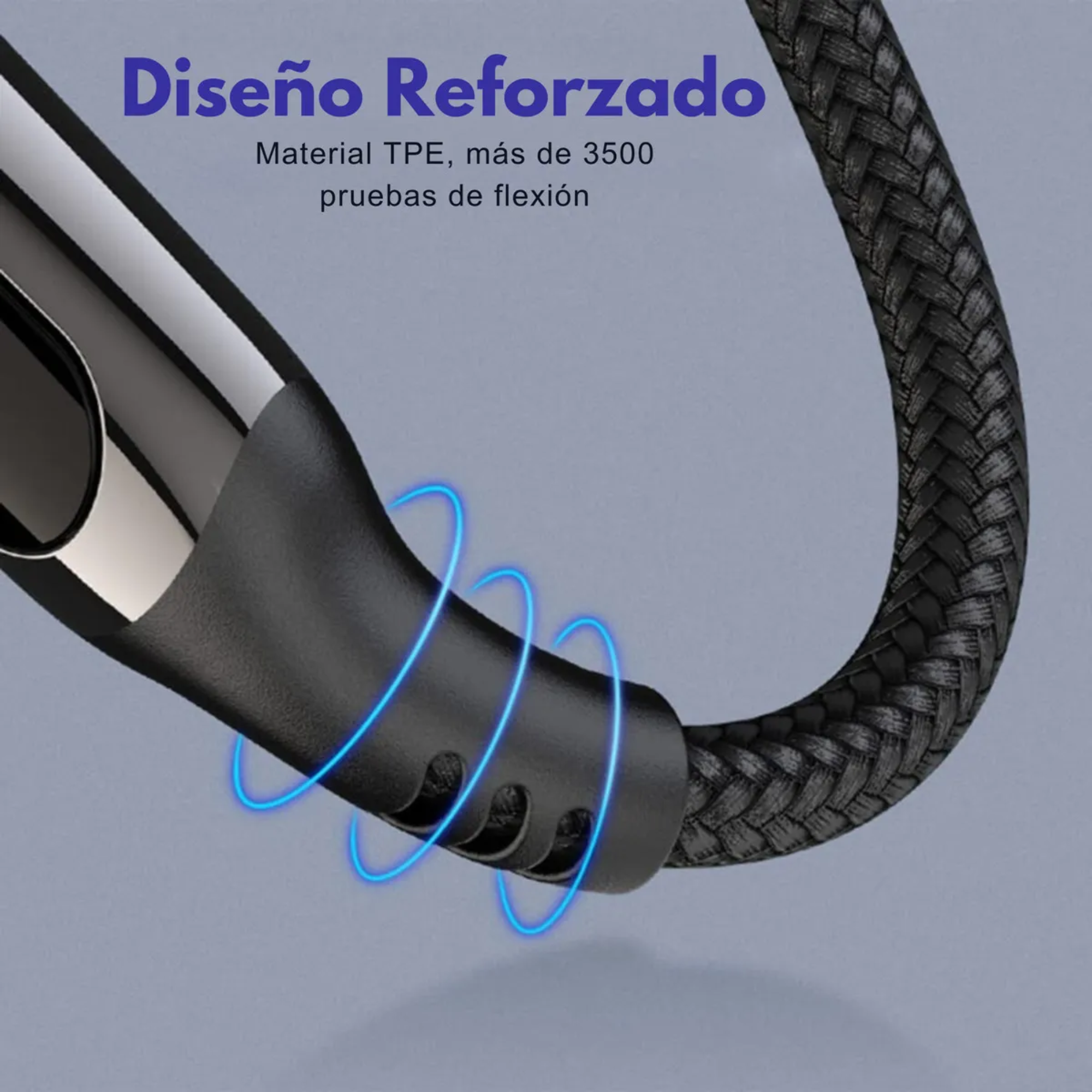 Foto 5 pulgar | Cable Usb C De Carga Y Datos 1.2m 5a Pd 100w Pantalla Lcd Tipo C Carga Rápida