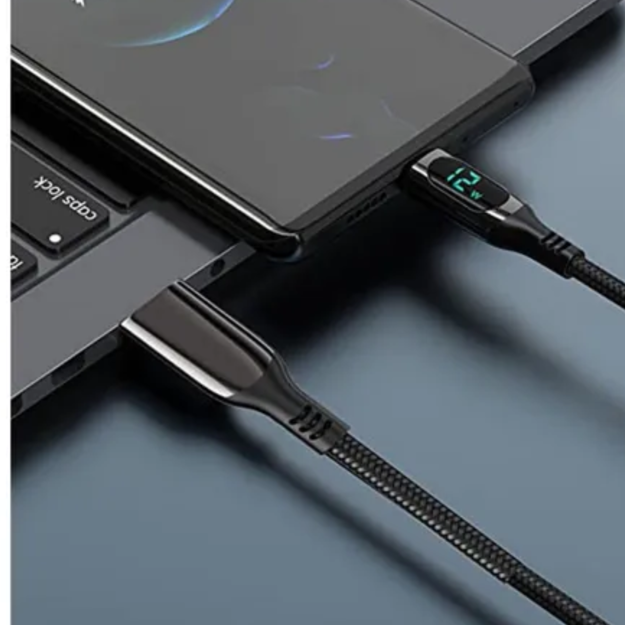 Foto 8 pulgar | Cable Usb C De Carga Y Datos 1.2m 5a Pd 100w Pantalla Lcd Tipo C Carga Rápida