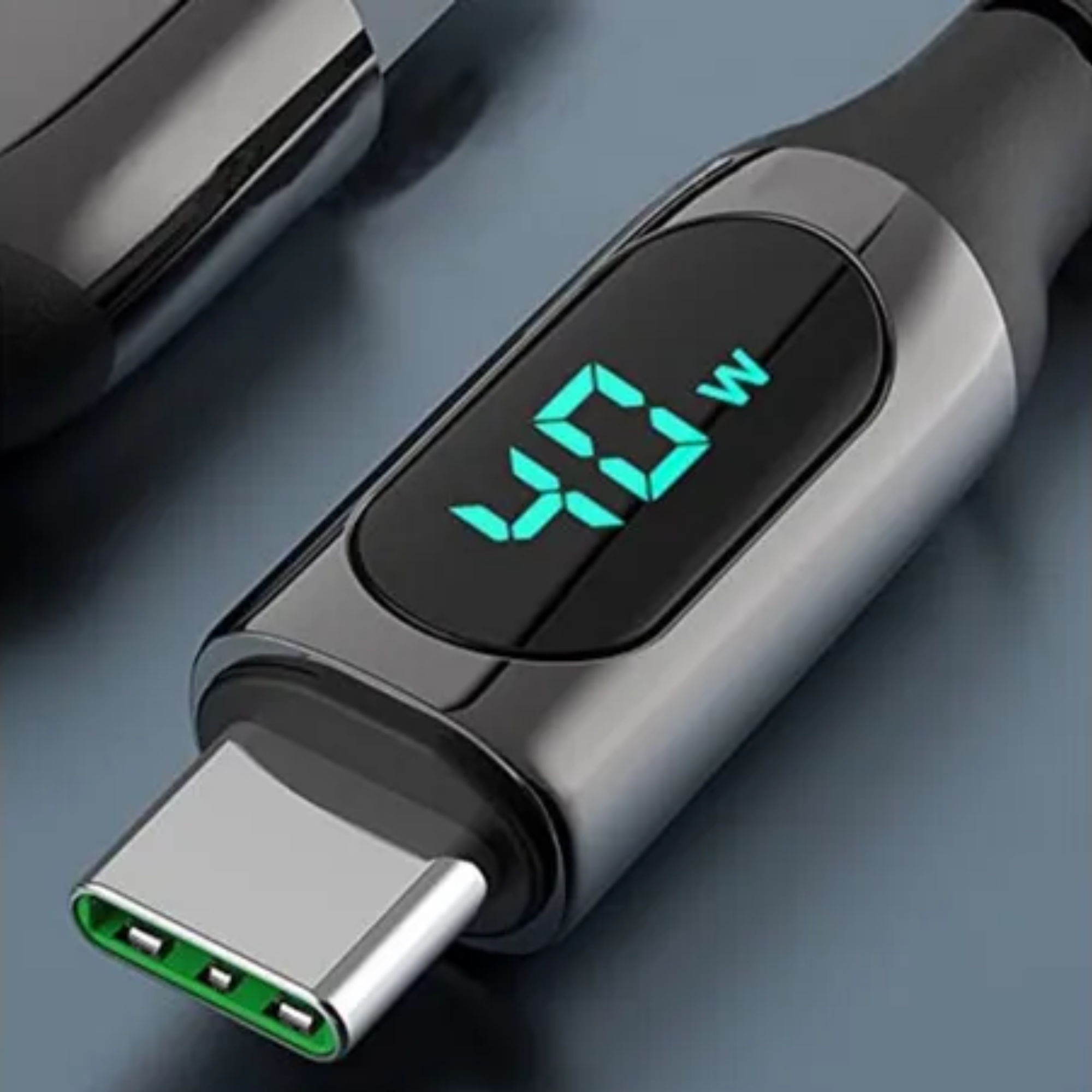 Foto 9 pulgar | Cable Usb C De Carga Y Datos 1.2m 5a Pd 100w Pantalla Lcd Tipo C Carga Rápida
