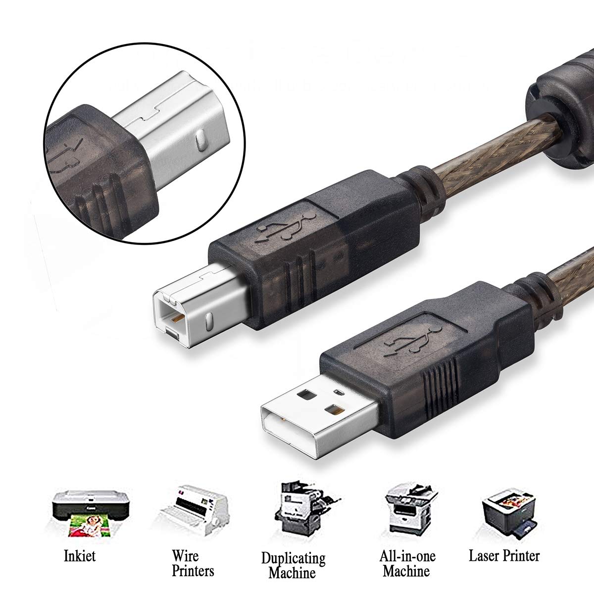 Foto 8 pulgar | Cable De Impresora Usb 2.0 Tan Qy Active A-macho A B-macho De 15 M - Venta Internacional.