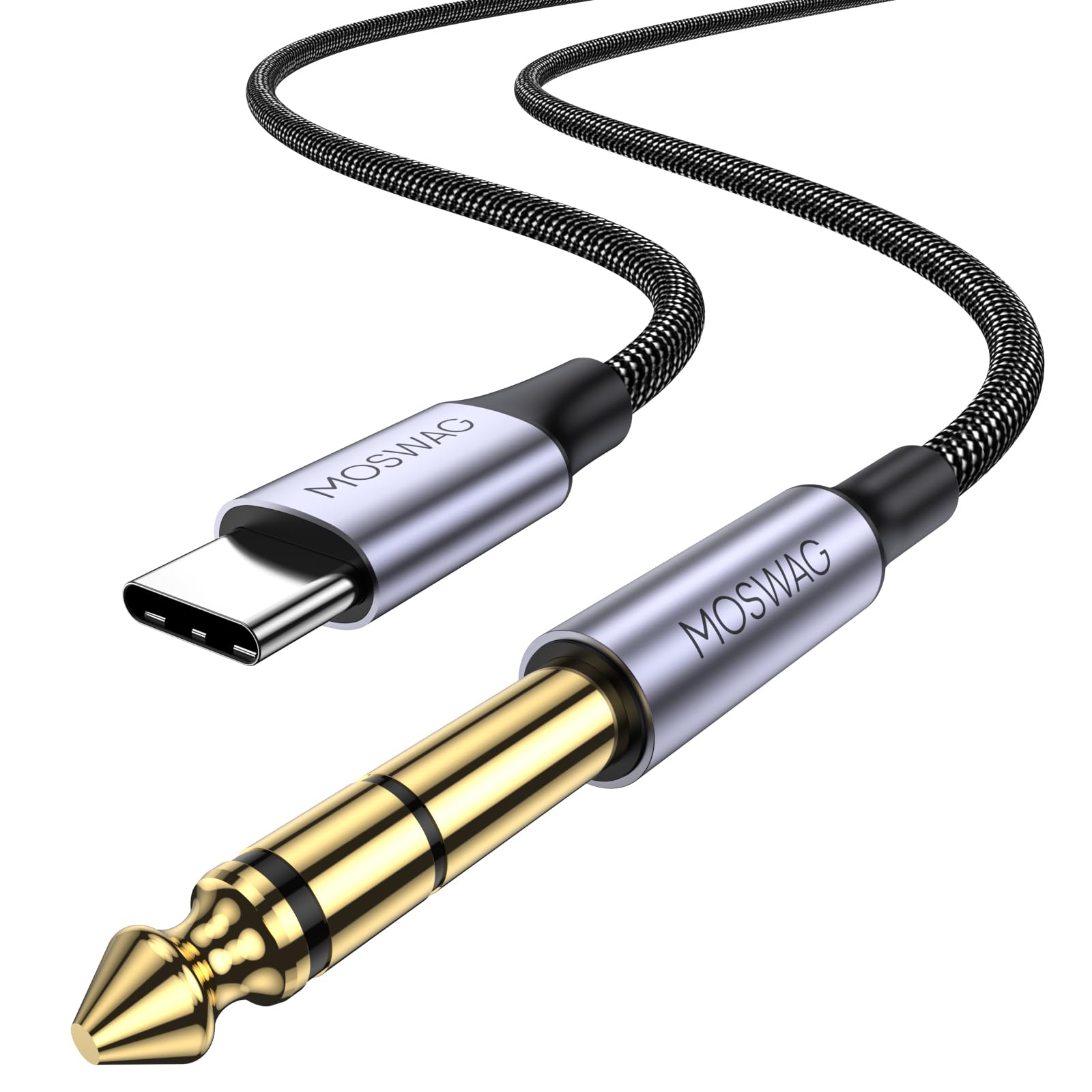 Foto 1 | Adaptador De Cable Estéreo De Audio Usb C A 6 35 Mm 1/4 Trs Moswag De 5 M - Venta Internacional.