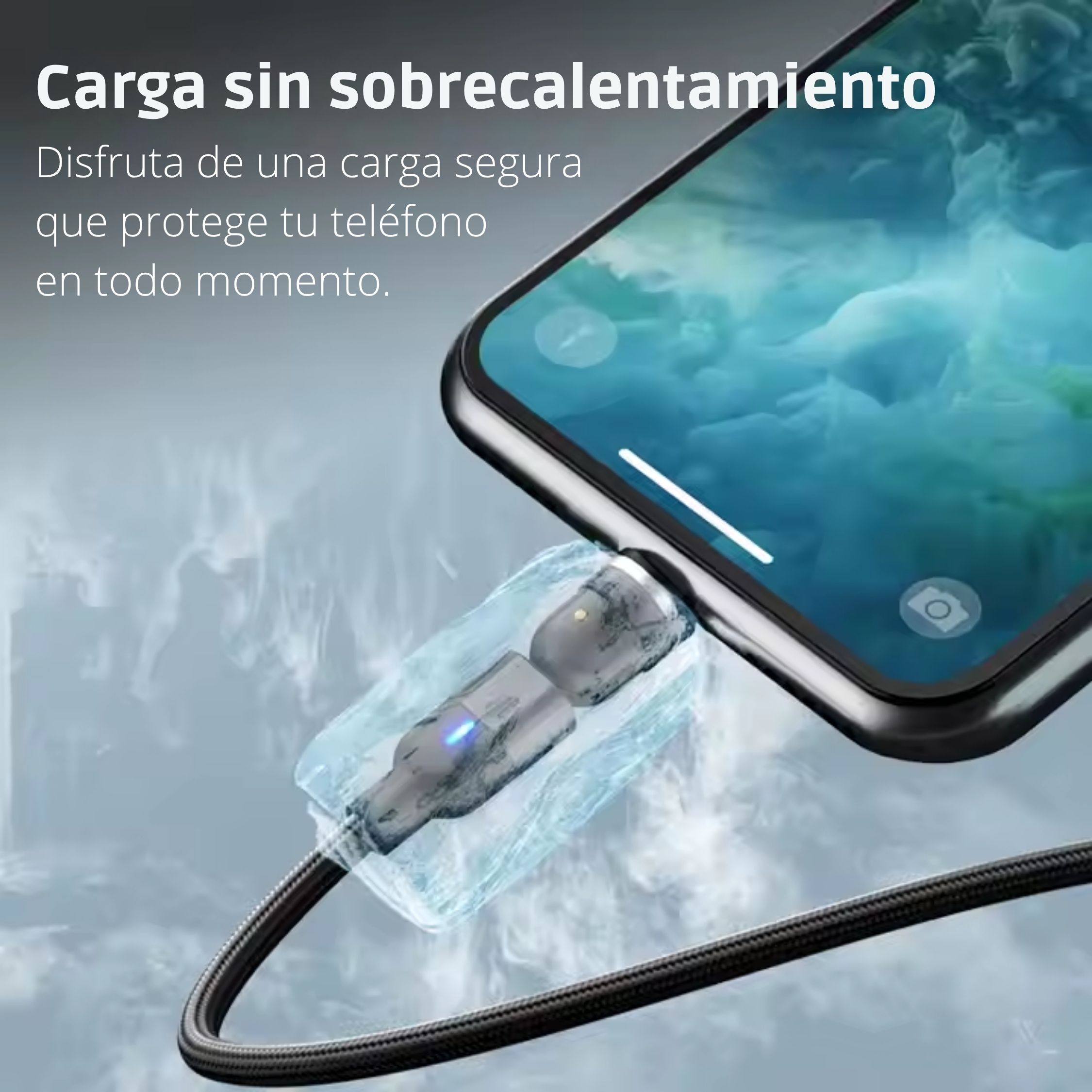 Foto 9 pulgar | Cable Cargador Magnético 3 En 1 Usb-c / Micro Usb / Lightning 1 Metro 2.4a Con Giro 540° – Compatible Con Android