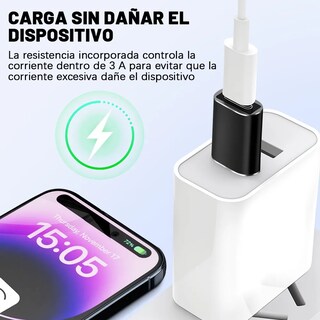 Foto 4 | 5 Piezas Usb Cable Tipo C Belug Adaptador Otg Usb Tipo C A Usb 3.0 Negro
