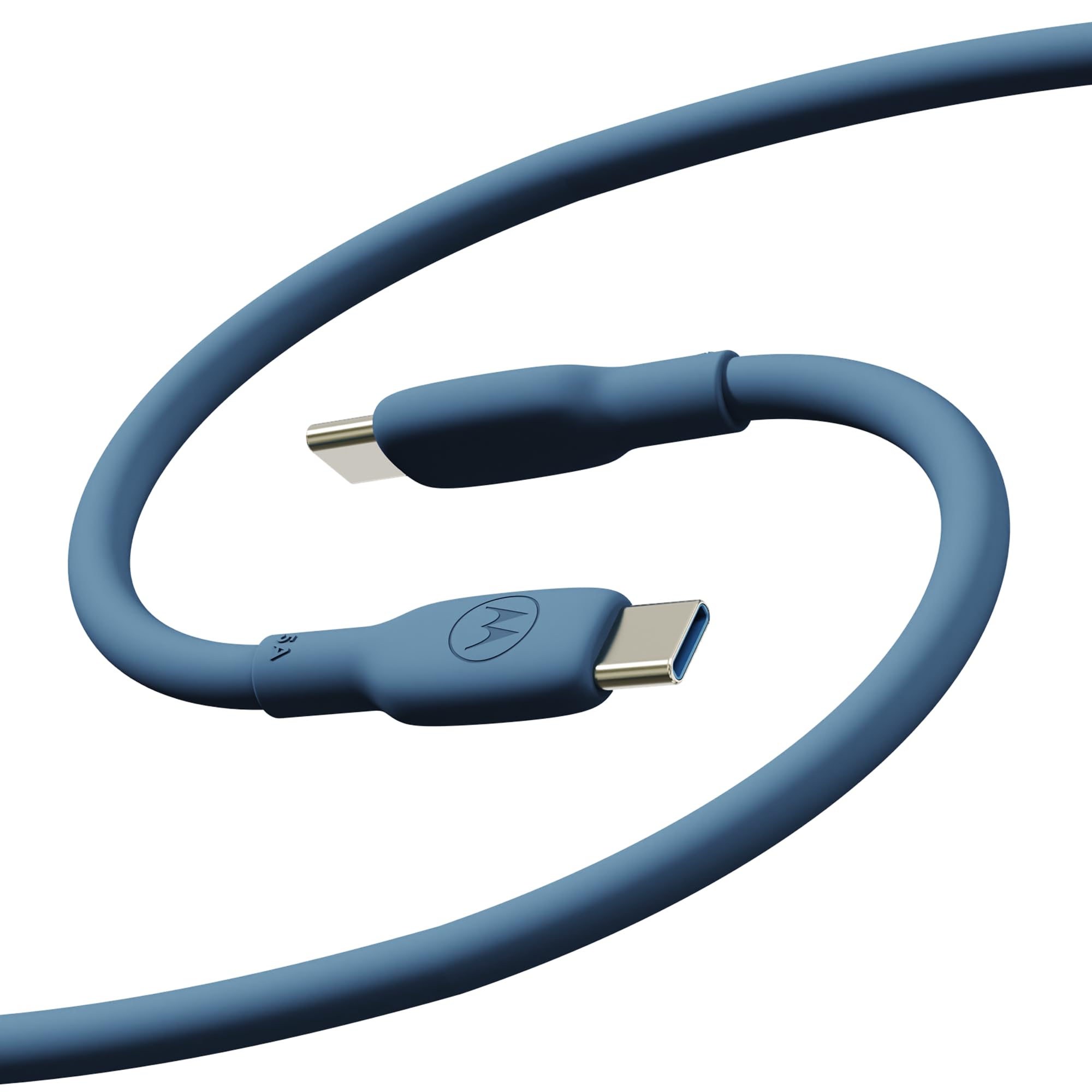 Foto 1 | Cable Motorola Turbopower Silicone 5a Azul Usb-c A C 100w - Venta Internacional.