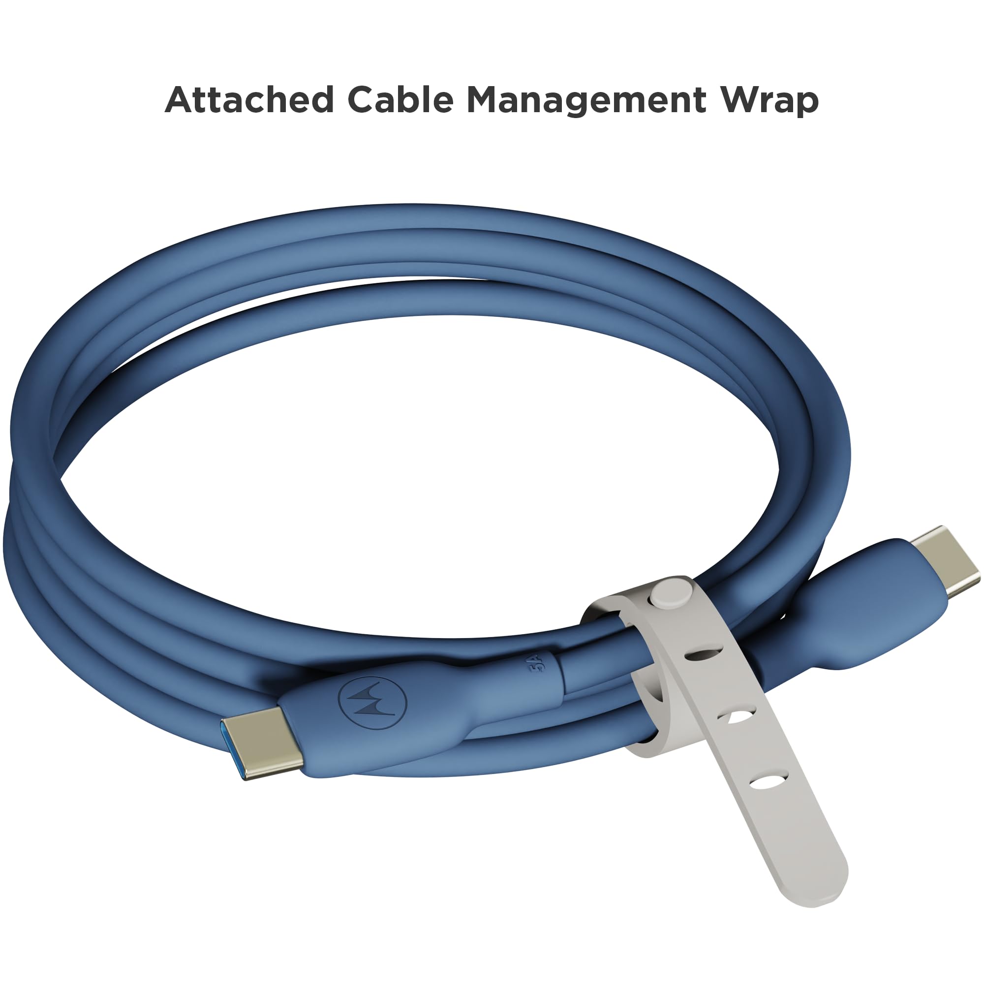 Foto 7 pulgar | Cable Motorola Turbopower Silicone 5a Azul Usb-c A C 100w - Venta Internacional.