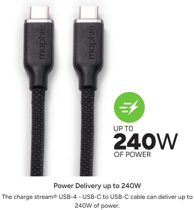 Foto 4 pulgar | Cable Mophie Charge Stream Usb-4 Usb-c A Usb-c De 0 8 M - Venta Internacional.