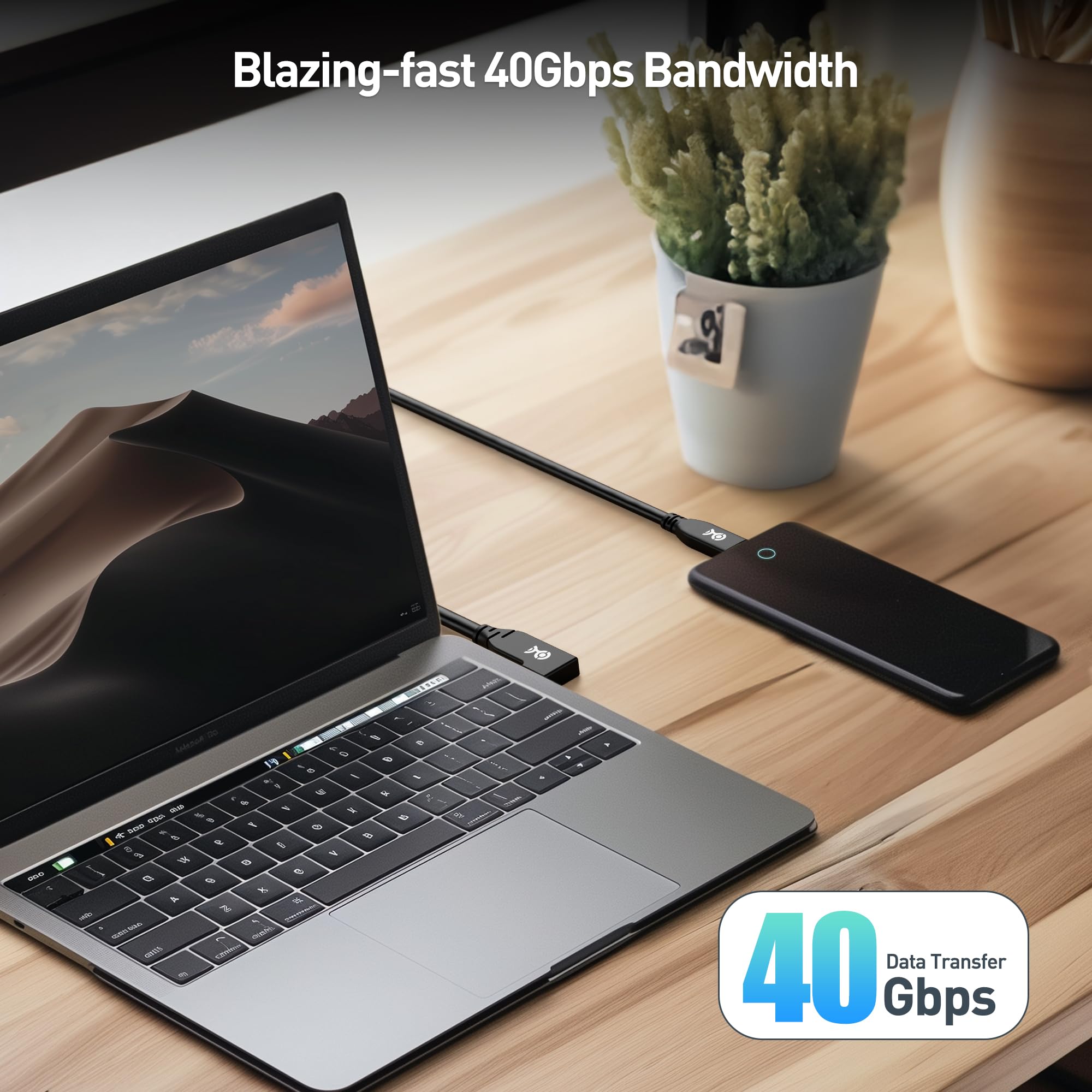 Foto 4 | Cable Usb4 Matters  40 Gbps  Ángulo Recto  1 M  Thunderbolt 4 - Venta Internacional.