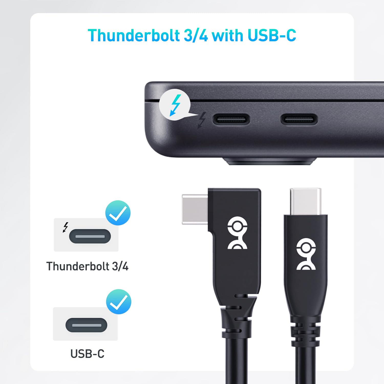Foto 8 pulgar | Cable Usb4 Matters  40 Gbps  Ángulo Recto  1 M  Thunderbolt 4 - Venta Internacional.