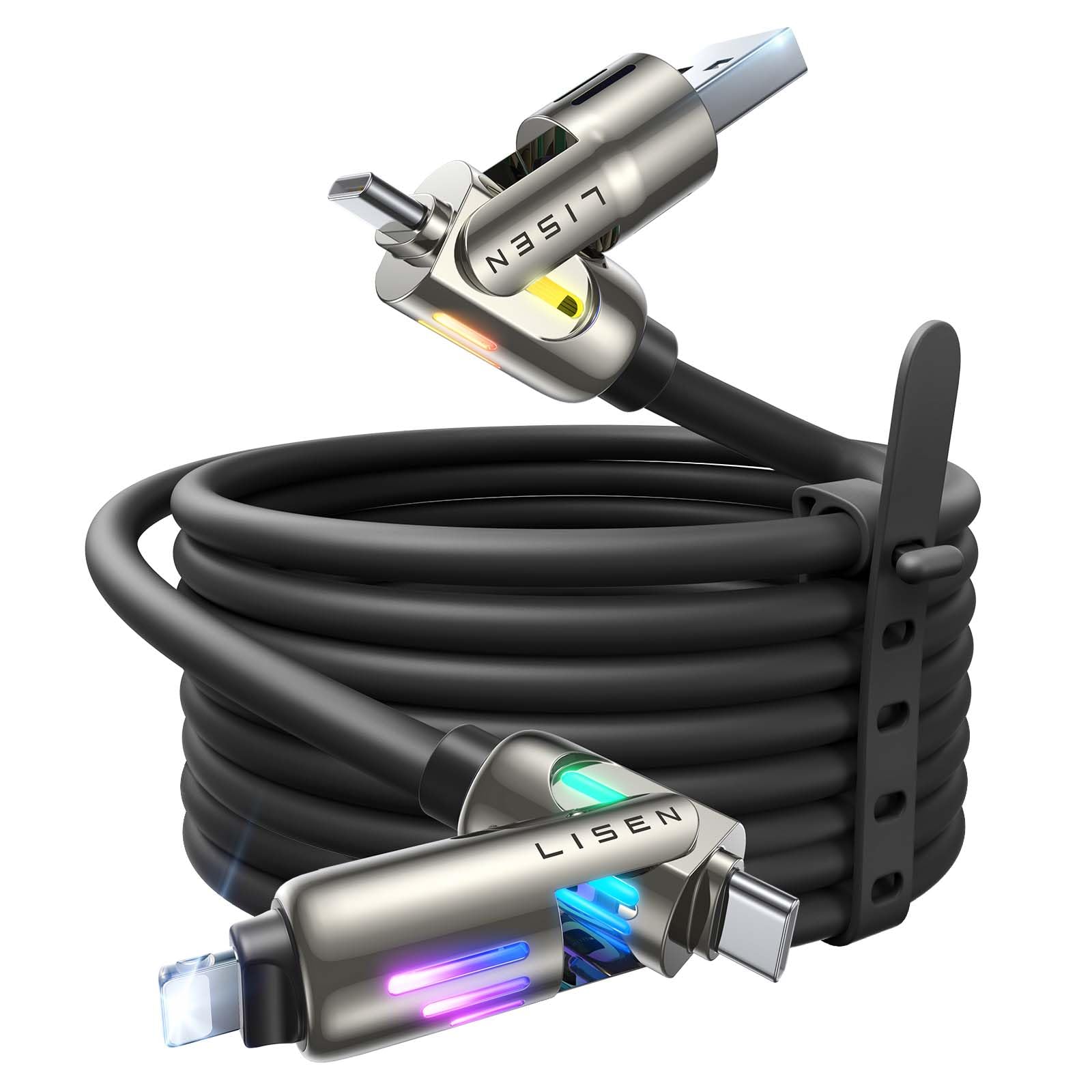 Cable De Carga Lisen Usb C A Lightning  240 W  4 En 1  10 Pies - Venta Internacional. $844