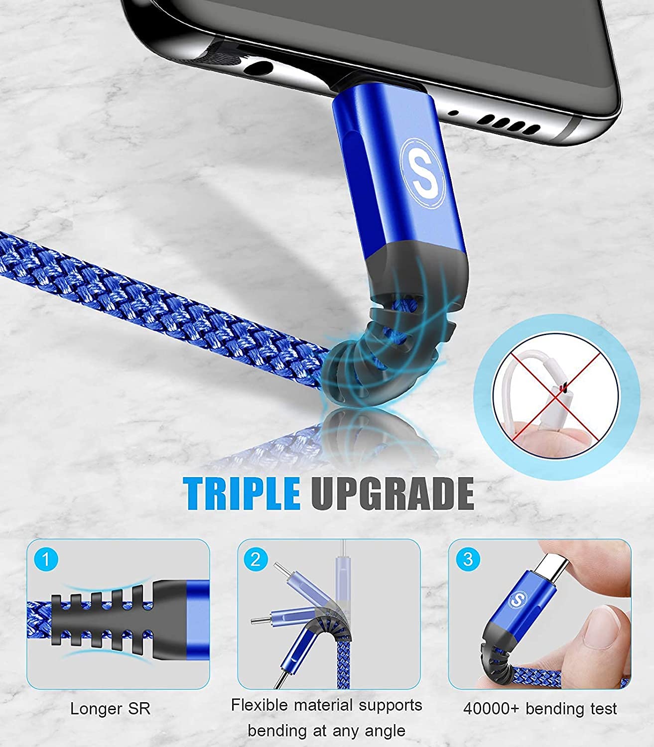 Foto 5 pulgar | Cable De Carga Usb Tipo C Sweguard Para Iphone 15 Pro Max - Venta Internacional.