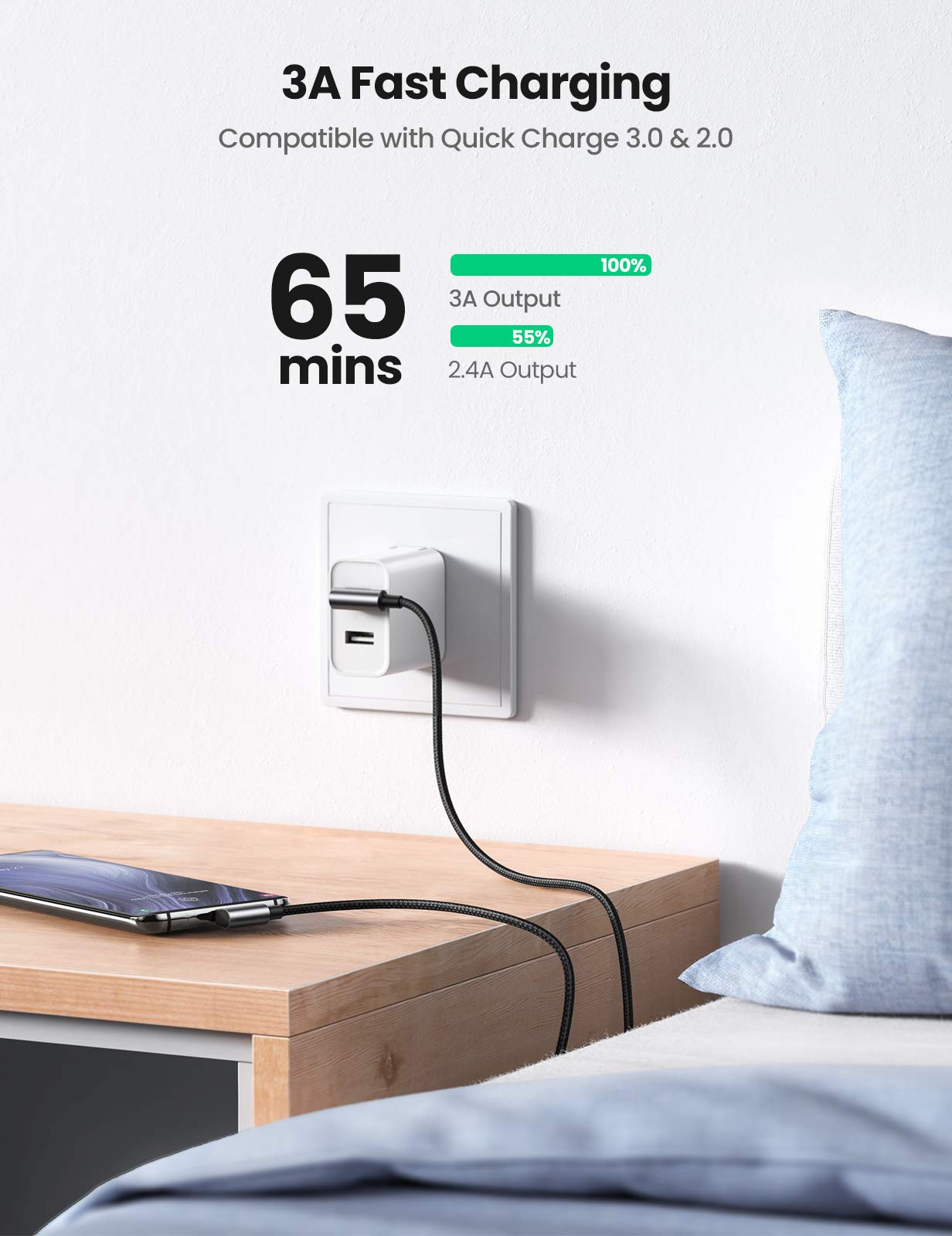 Foto 3 | Cable Usb A Usb C Ugreen De Carga Rápida De 90 Grados  3 M - Venta Internacional.