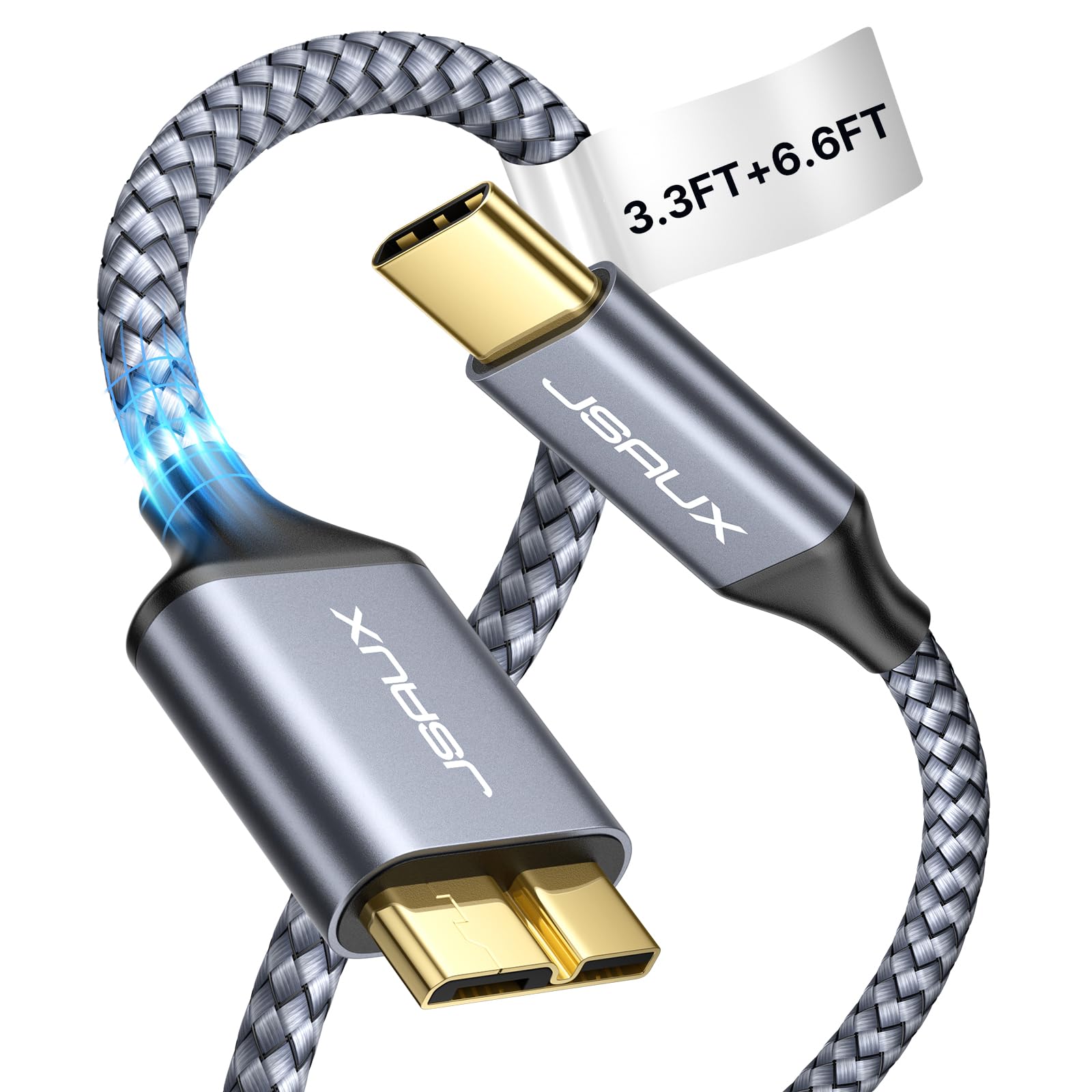 Foto 2 pulgar | Cable Usb C A Micro B Jsaux  Paquete De 2 (1 M+2 M) Para Disco Duro - Venta Internacional.