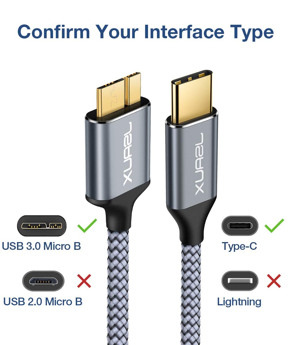 Foto 8 pulgar | Cable Usb C A Micro B Jsaux  Paquete De 2 (1 M+2 M) Para Disco Duro - Venta Internacional.