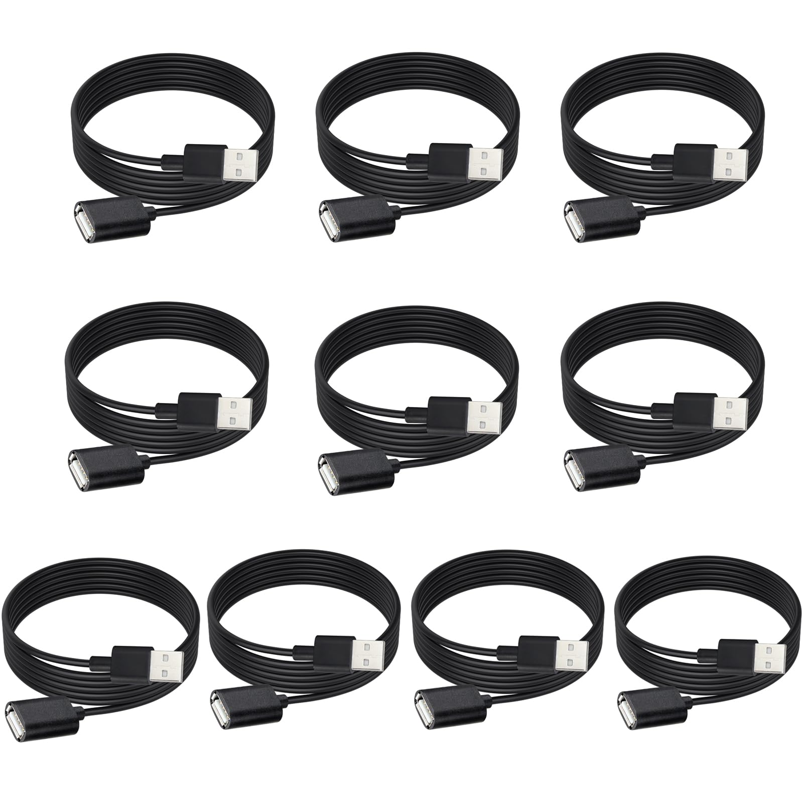 Foto 1 | Cable De Extensión Usb  Paquete De 10 Unidades  Macho A Hembra  Usb A 2.0 De 1 5 M - Venta Internacional.