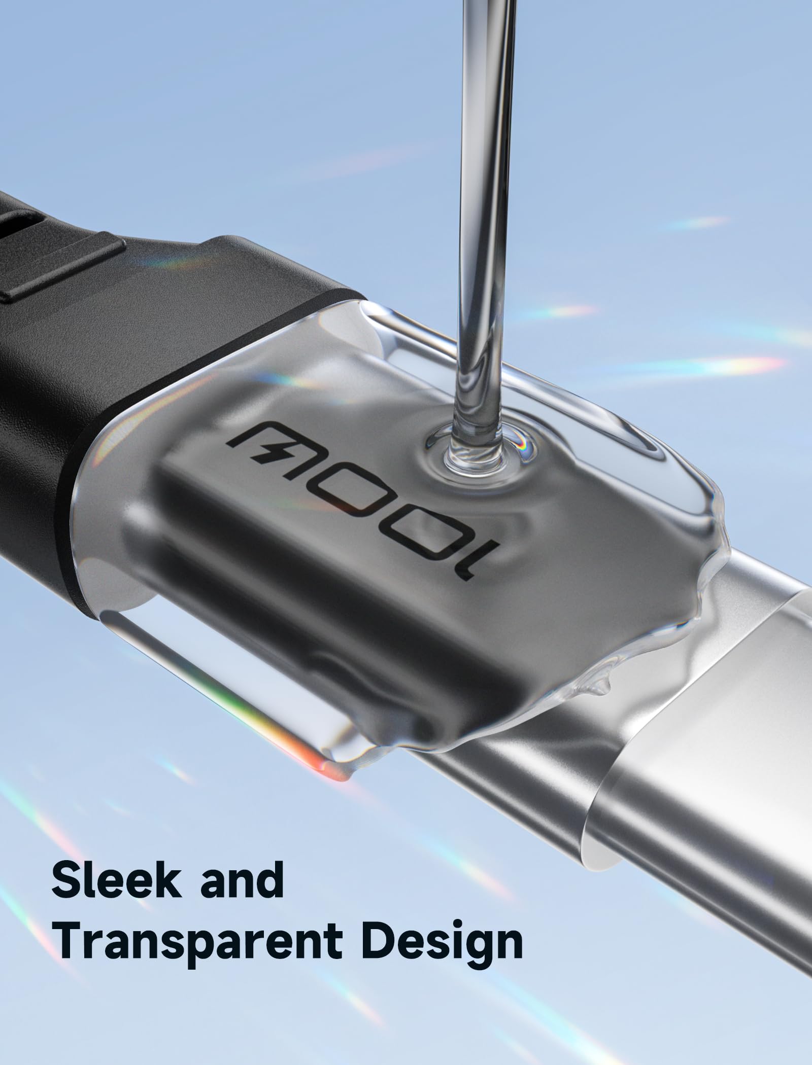 Foto 4 | Cable Usb C A Usb C Jsaux 100 W  6.6 Pies (paquete De 2)  Color Negro Cristalino - Venta Internacional.