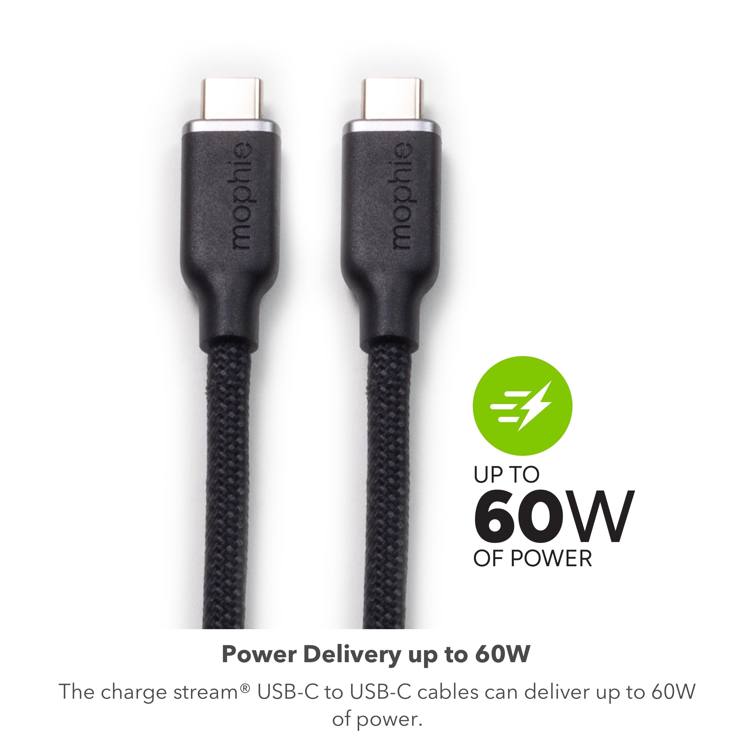 Foto 3 | Cable Mophie Charge Stream Usb-c A Usb-c De 2 M Con Pd De 60 W - Venta Internacional.