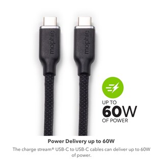 Foto 3 | Cable Mophie Charge Stream Usb-c A Usb-c De 2 M Con Pd De 60 W - Venta Internacional.
