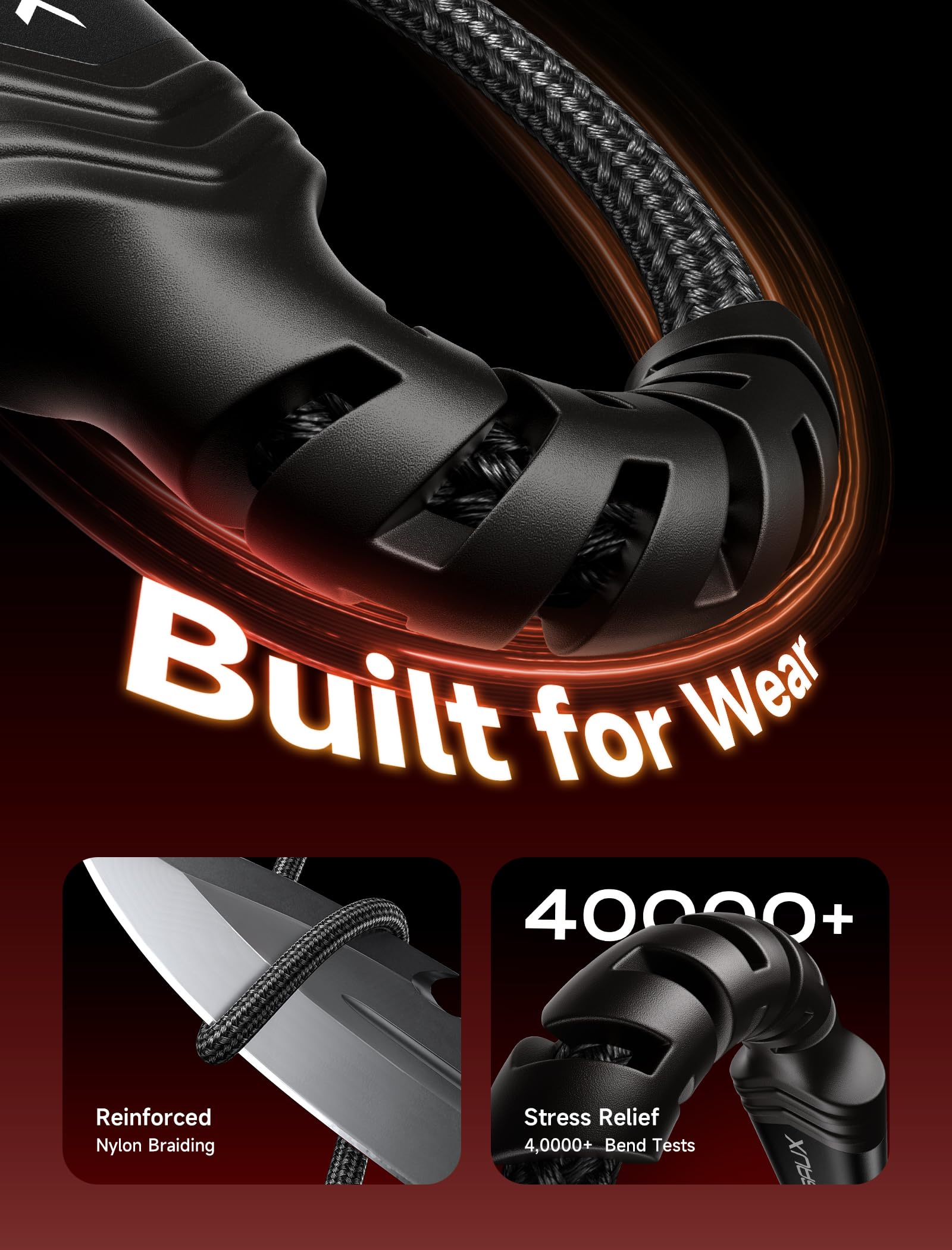 Foto 6 pulgar | Cable Usb C Jsaux  Paquete De 2 M  Carga Rápida Para Iphone Samsung  Negro - Venta Internacional.