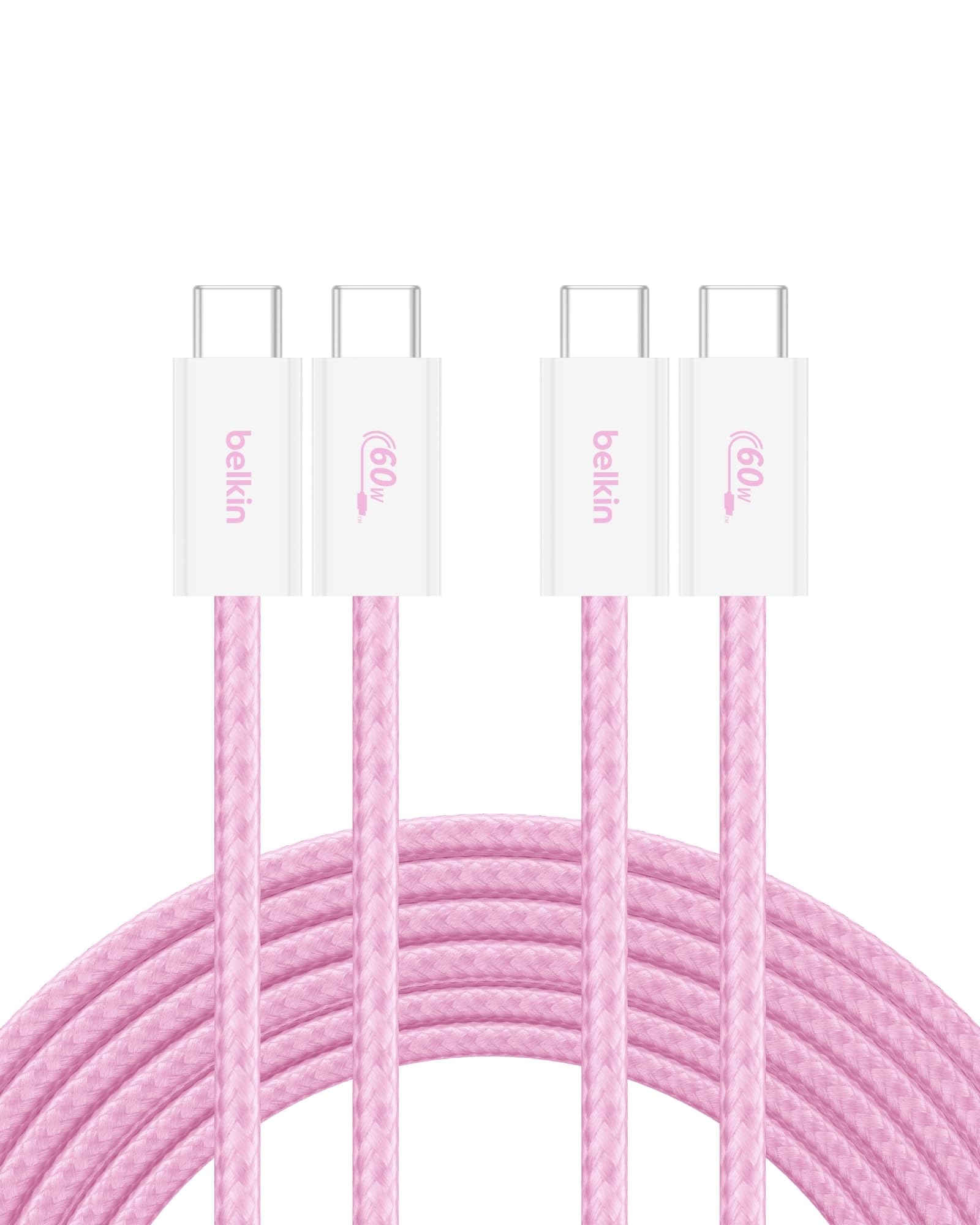 Foto 2 pulgar | Cable Usb C A Usb C Para Iphone 16  Paquete De 2 Unidades  3 M  60 W  Rosa - Venta Internacional.