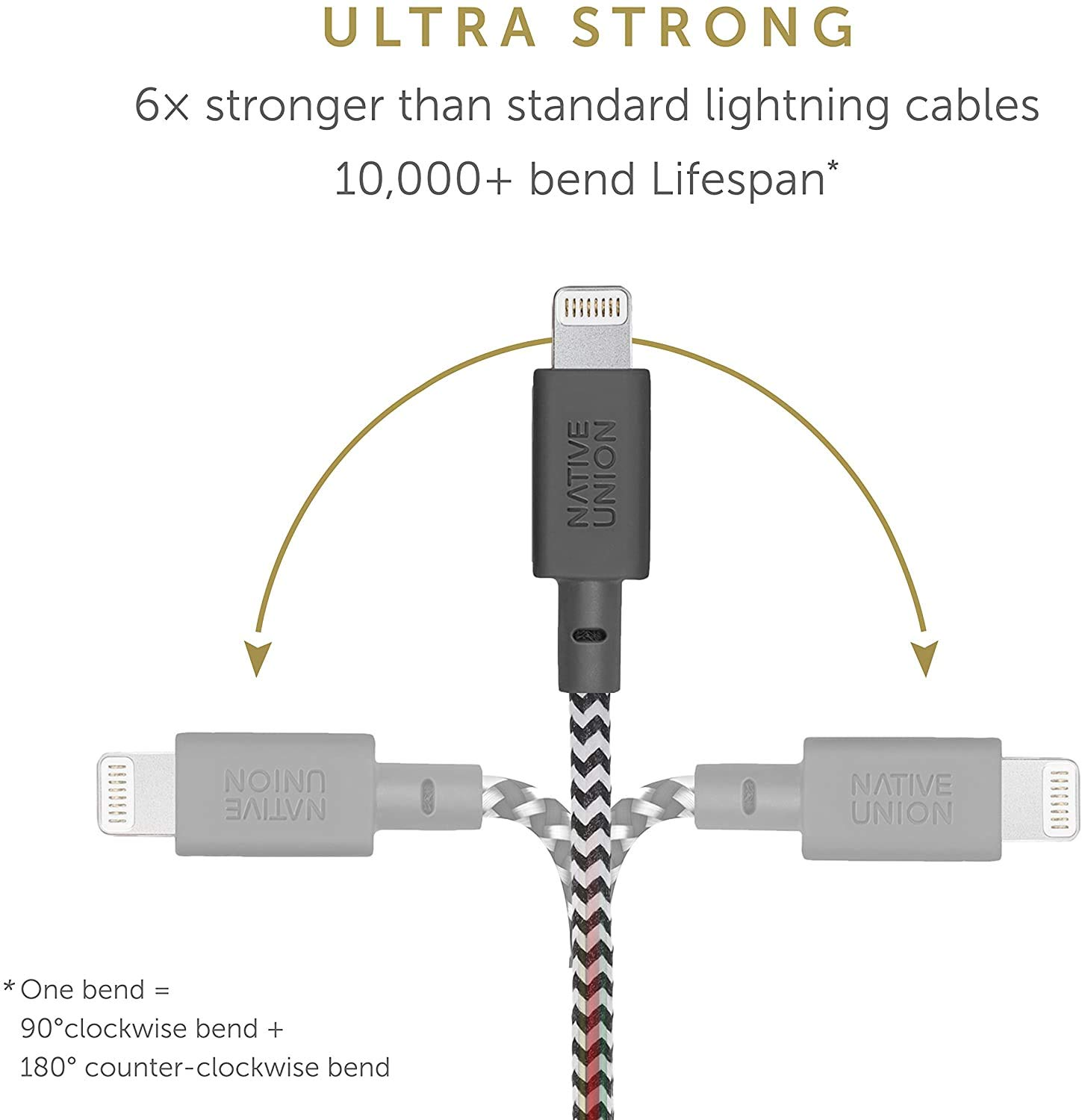 Foto 4 pulgar | Cable De Carga Native Union Belt Usb-a A Lightning De 1 2 M - Venta Internacional.