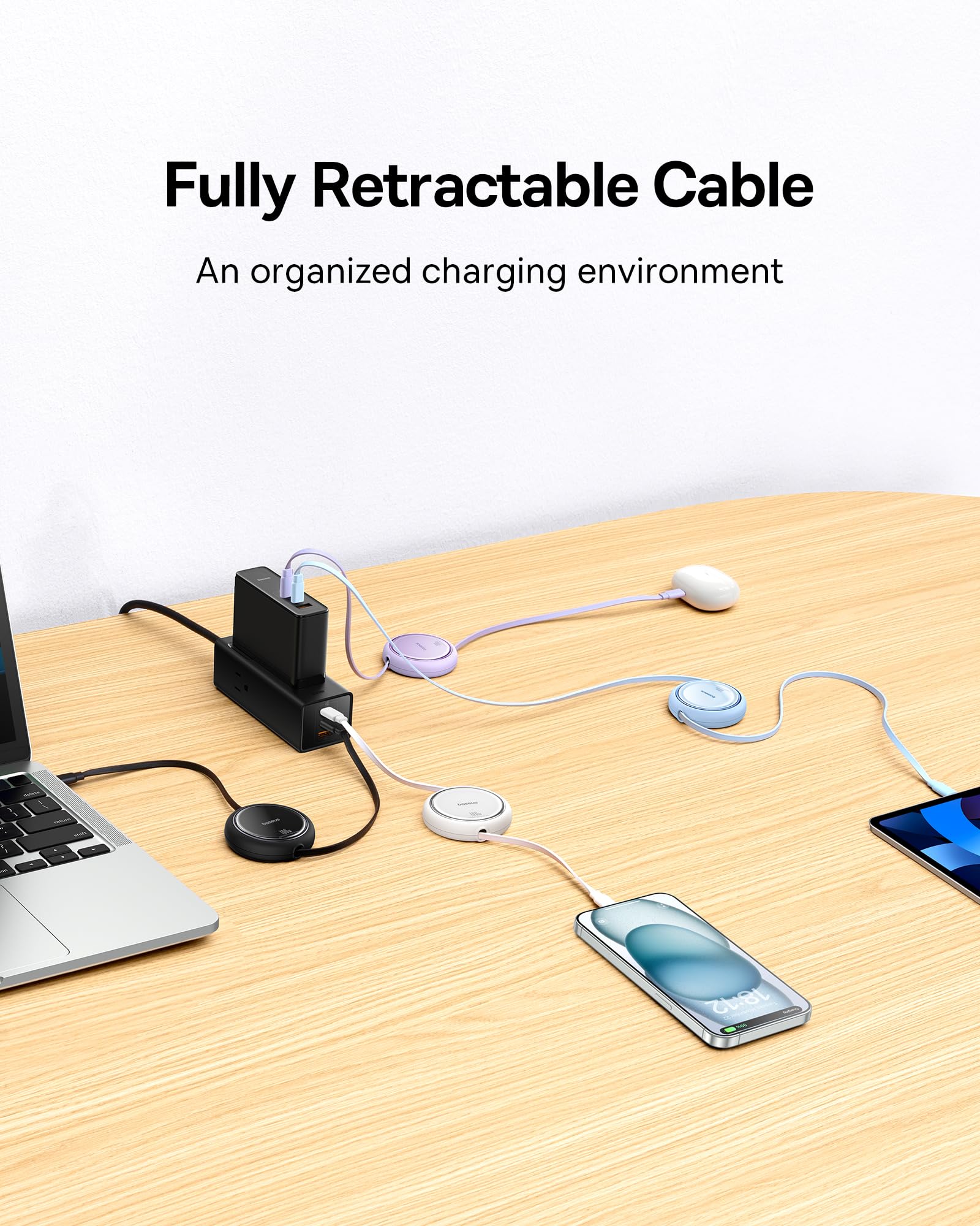 Foto 5 | Cable Usb C Baseus Mini Retráctil Usb C A Usb C Pd De 100 W - Venta Internacional.