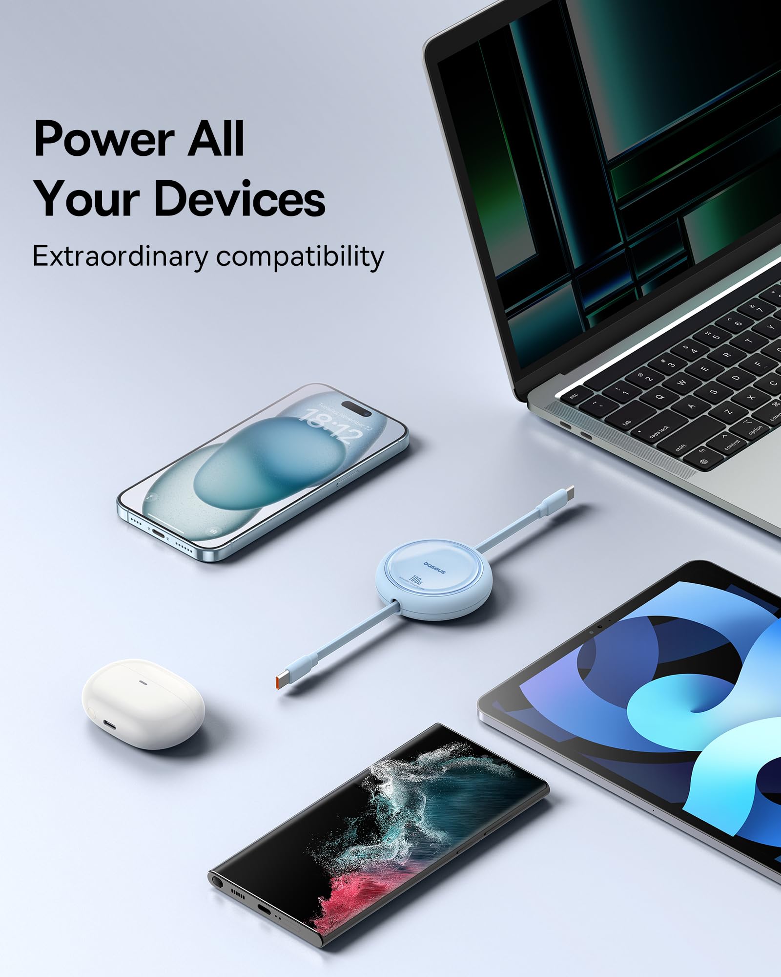 Foto 7 pulgar | Cable Usb C Baseus Mini Retráctil Usb C A Usb C Pd De 100 W - Venta Internacional.