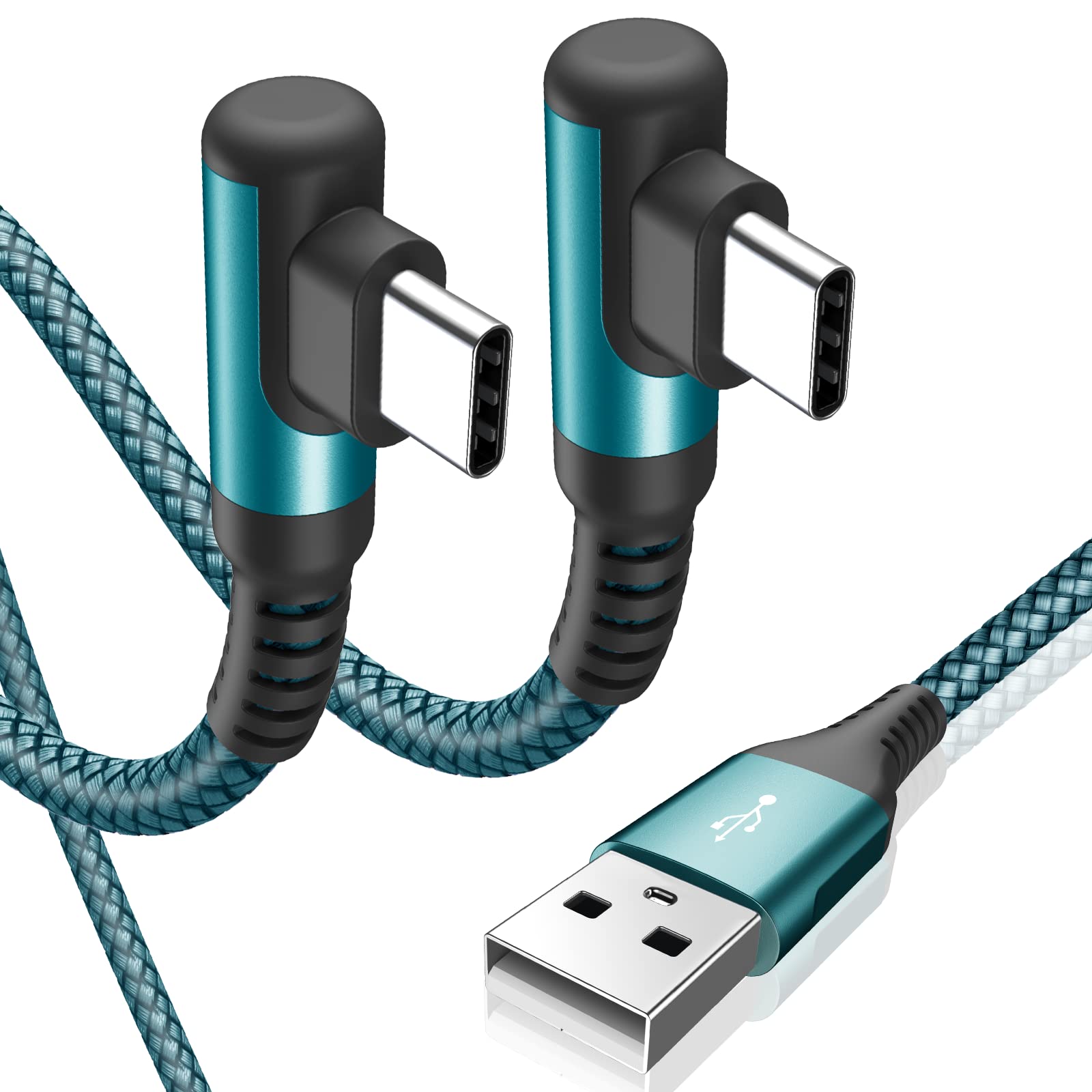 Cable Cargador Usb Tipo C Sweguard En Ángulo Recto [paquete De 2  3 M] - Venta Internacional. $873