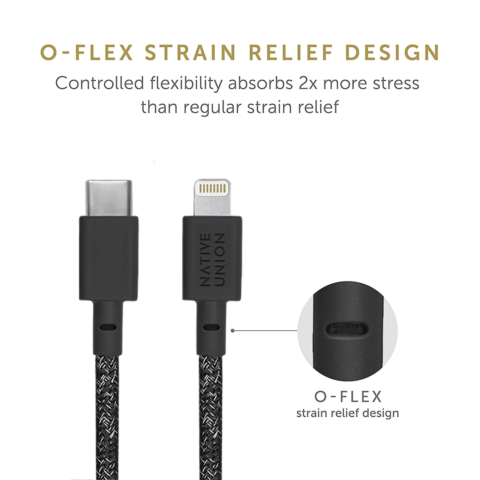 Foto 3 pulgar | Cable De Carga Native Union Night Cable Usb-c A Lightning De 3 M - Venta Internacional.
