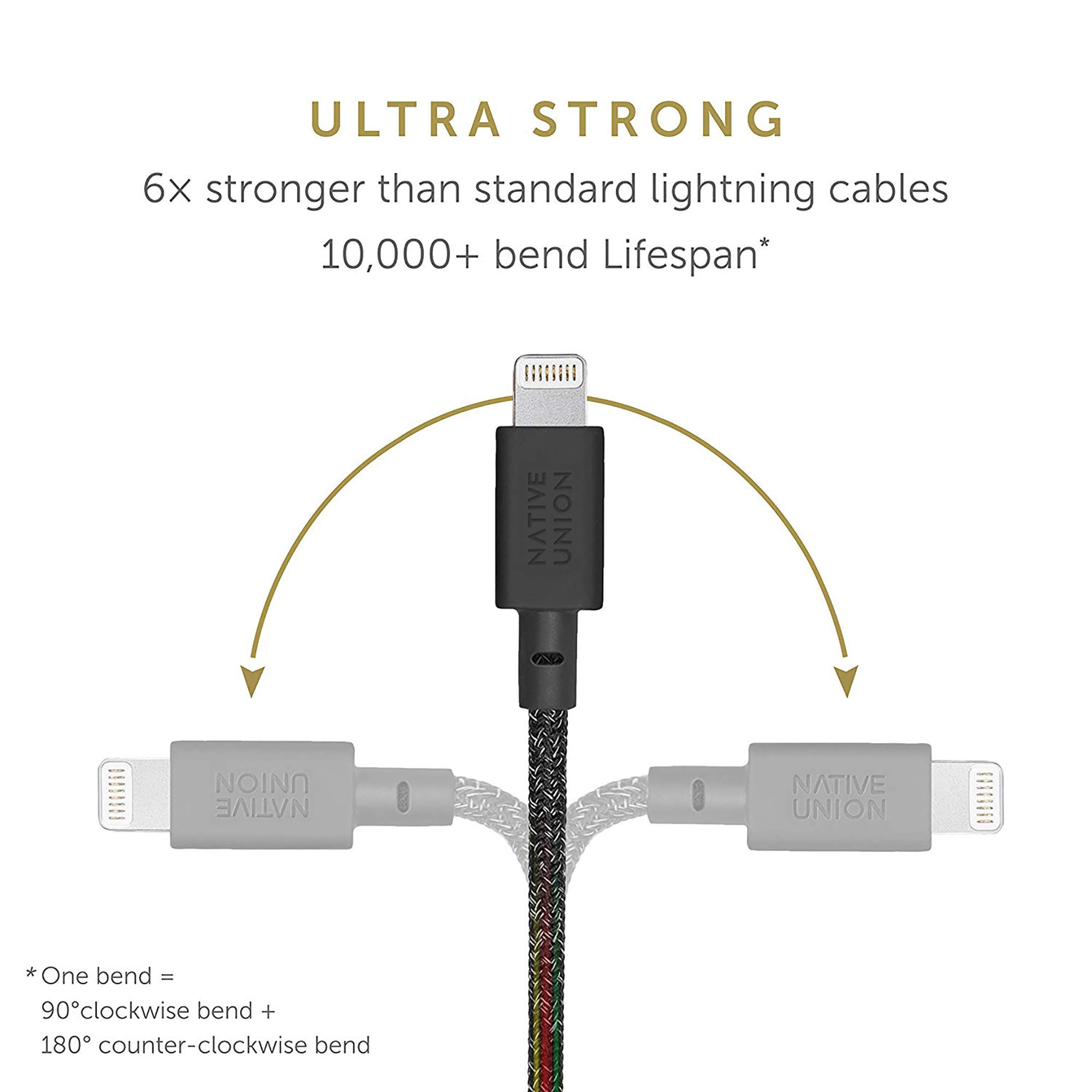Foto 4 pulgar | Cable De Carga Native Union Night Cable Usb-c A Lightning De 3 M - Venta Internacional.