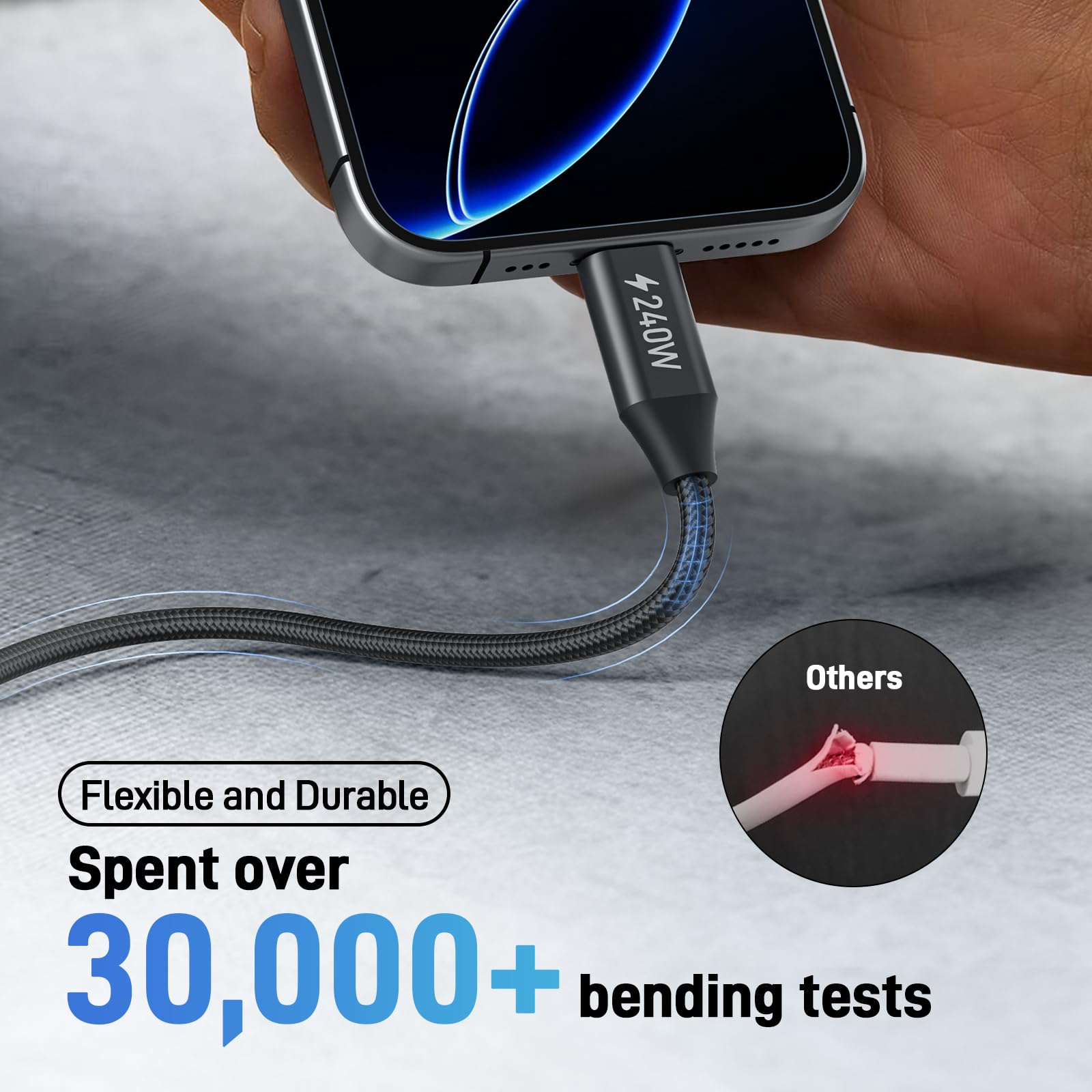 Foto 6 pulgar | Cable Usb-c Acer Cable Usb C De 240 W (paquete De 1 M/2) De Carga Rápida - Venta Internacional.