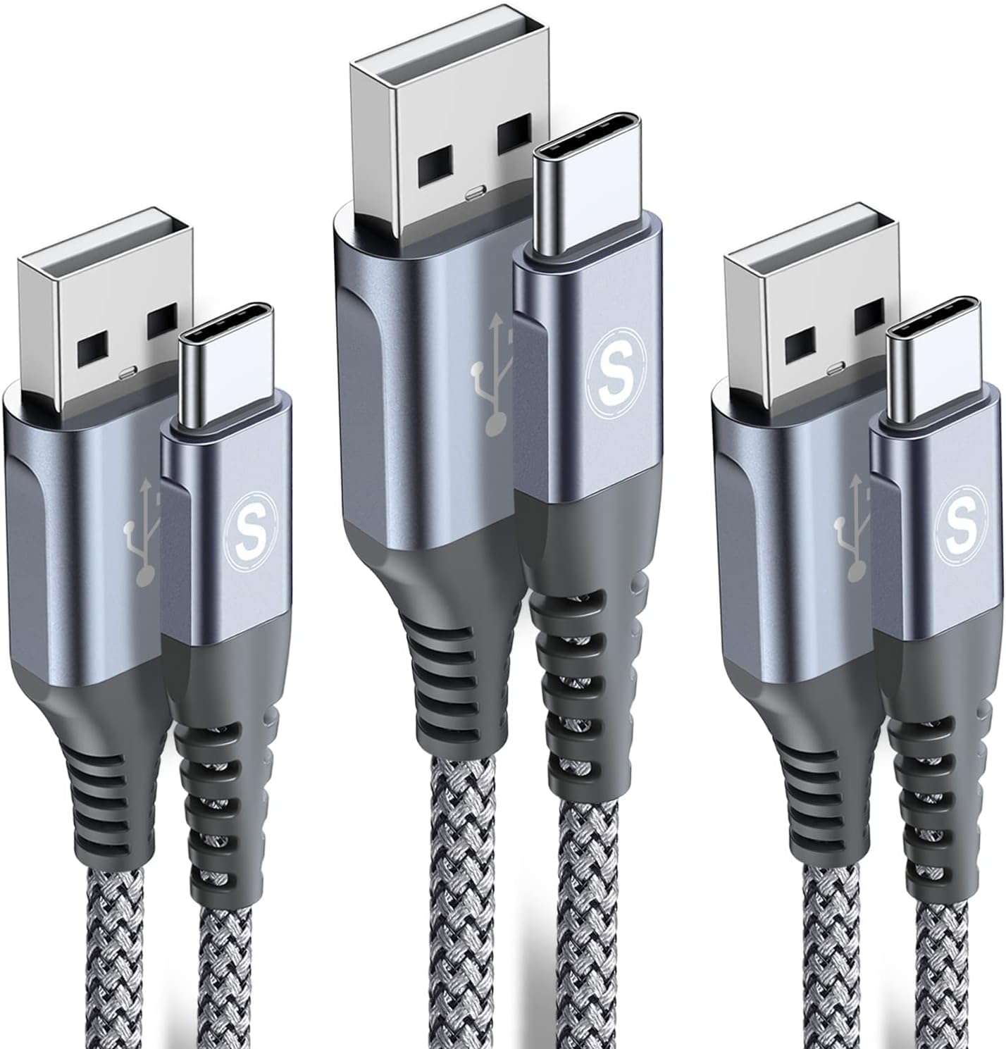 Foto 1 | Cable Cargador Usb Tipo C Sweguard [paquete De 3  2 M+2 M+1 M] Para Iphone 16 - Venta Internacional.