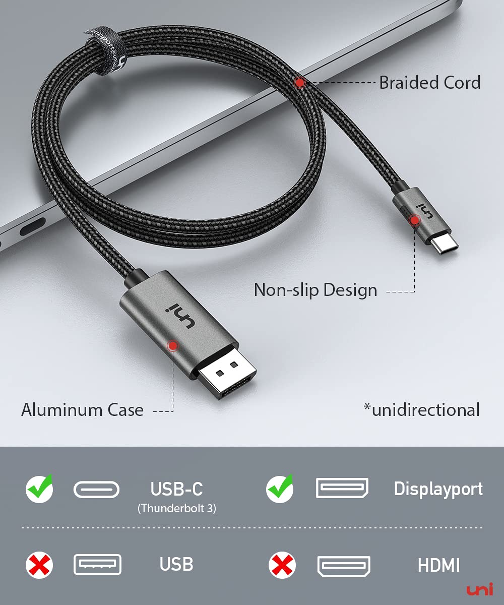 Foto 3 pulgar | Cable Usb C A Displayport  Unidad 4k  60 Hz  1 8 M  Paquete De 2 - Venta Internacional.