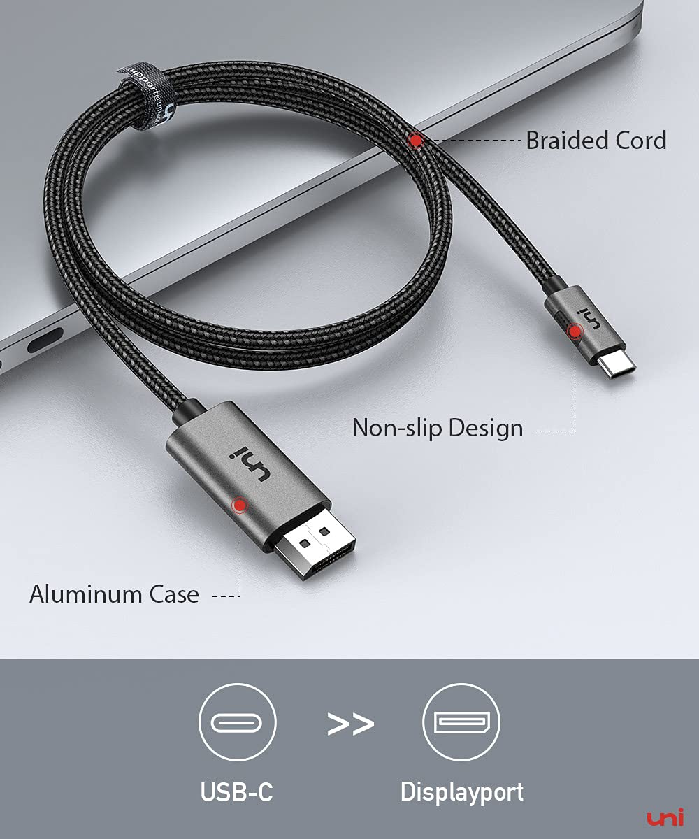 Foto 7 | Cable Usb C A Displayport  Unidad 4k  60 Hz  1 8 M  Paquete De 2 - Venta Internacional.