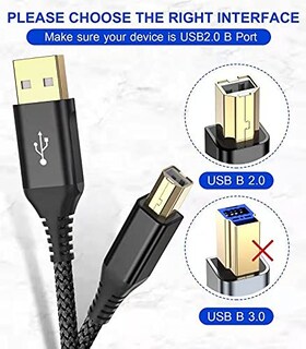 Foto 4 | Cable De Impresora Sweguard Usb A A Usb B De 15 Pies De Alta Velocidad - Venta Internacional.