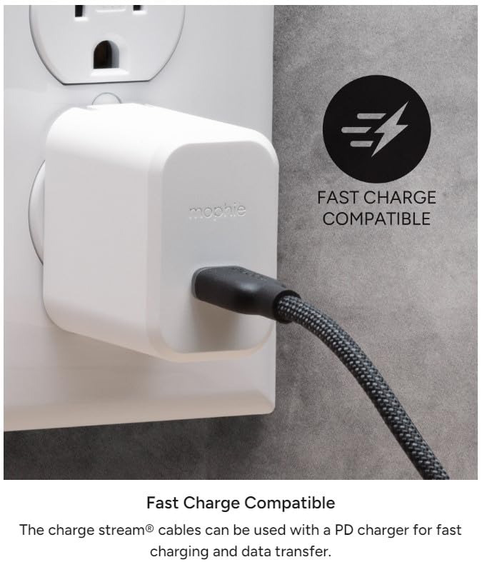 Foto 3 pulgar | Cable Mophie Charge Stream Usb-a A Usb-c De 1 M Con Correa De Viaje - Venta Internacional.