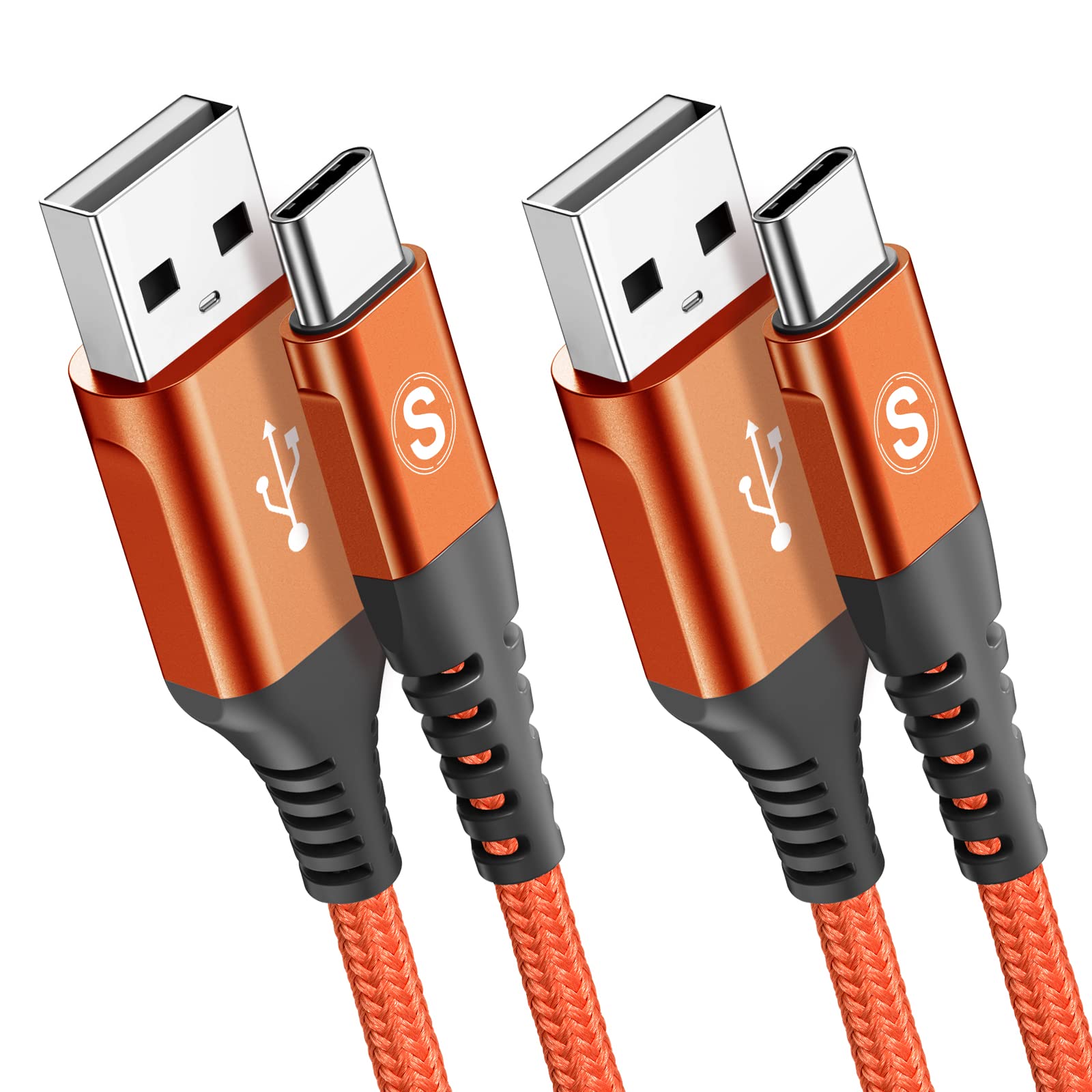Foto 2 pulgar | Cable Usb Tipo C Sweguard Fast Charging 3.1 A [paquete De 2  3 M] Naranja - Venta Internacional.