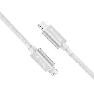Foto 4 | Cable Tipo C A Lightning Trenzado Reforzado Carga Rápida 1 M Blanco