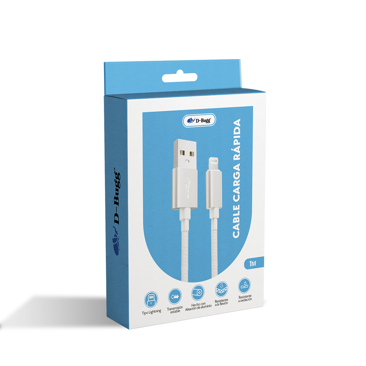 Foto 6 pulgar | Cable Trenzado Usb C A Usb C Carga Rápida 1m Blanco