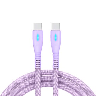 Foto 1 | Cable Tipo C A Lightning Carga Rápida Indicador Led 1.2 M Colo Lila