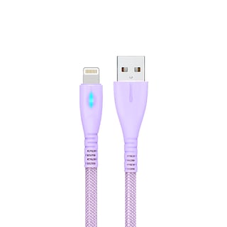 Foto 2 | Cable Tipo Usb A Lightning Carga Rápida Indicador Led 1.2 M Color Lila
