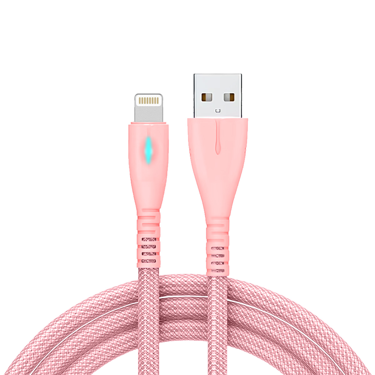 Foto 2 pulgar | Cable USB Trenzado D-Bugg Carga Rápida Indicador Led Rosa
