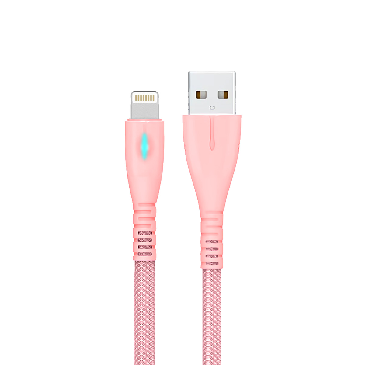 Foto 3 pulgar | Cable USB Trenzado D-Bugg Carga Rápida Indicador Led Rosa