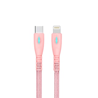 Foto 2 | Cable USB-C a Lightning D-Bugg Trenzado Carga Rápida Indicador Led Rosa