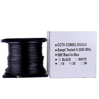 Foto 1 | Cable Cctv Five Star Cable Rg59 Siamés De 500 Pies Con Alimentación - Venta Internacional.