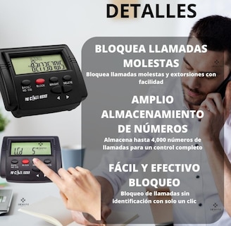 Foto 2 | Bloqueador De Llamadas Telefónicas Chuyland Llamadas Entrantes Bloquea Bancos Para Teléfono Fijo Cuenta Con Iden