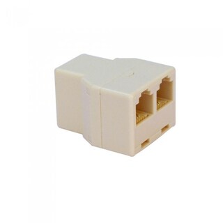Foto 1 | Adaptador telefónico 2 Jacks Beige