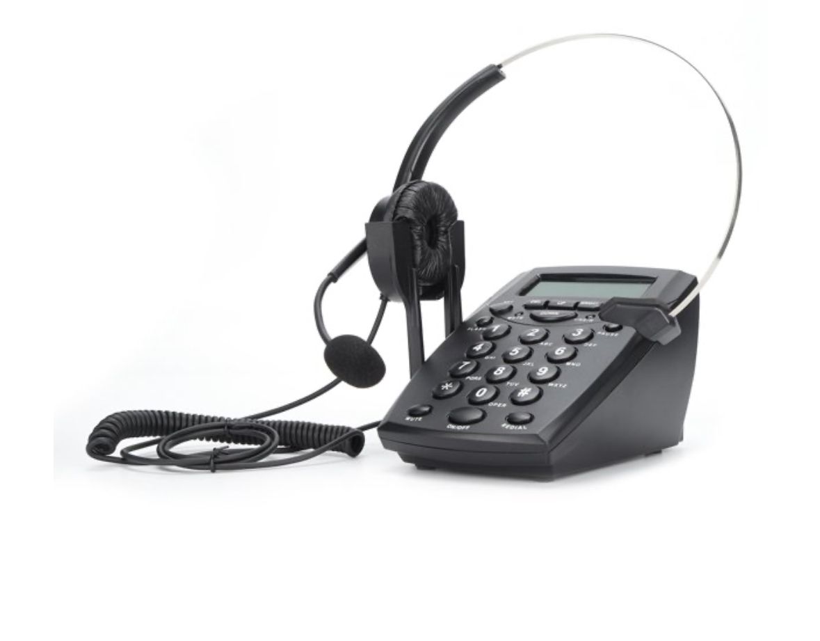 Foto 2 pulgar | Telefono Fijo Con Diadema Chuyland Ht800  Negro Headset  Para Call Center Oficina O Hogar Centro De Llamadas