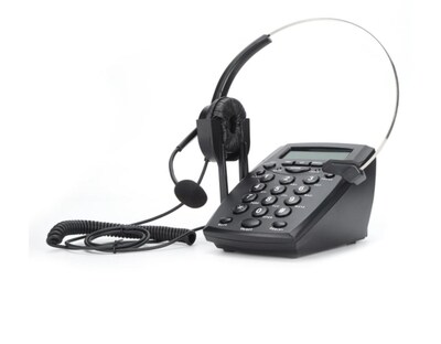 Foto 1 | Telefono Fijo Con Diadema Chuyland Ht800 Negro Headset Para Call Center Oficina O Hogar Centro De Llamadas